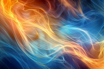 Sticker - A colorful, abstract painting of flames and water.