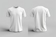 © Mahmud Creative - Blank white t-shirt mockup template, front and back view