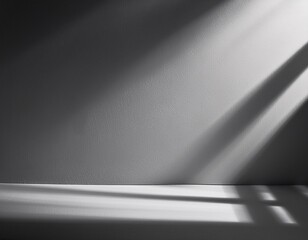 gray background for product presentation with shadow and light from windows