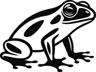 frog silhouette vector illustration