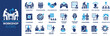 © Designstor09 - Workshop icon set. Containing team building, collaboration, teamwork, coaching, problem-solving and education icons. Solid icon collection.