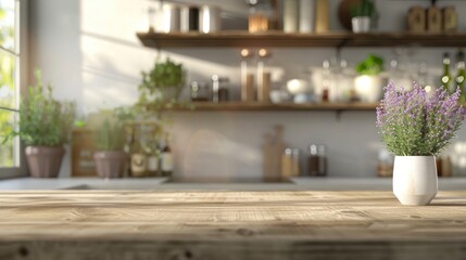 Sticker - Kitchen Table with Lavender Plant