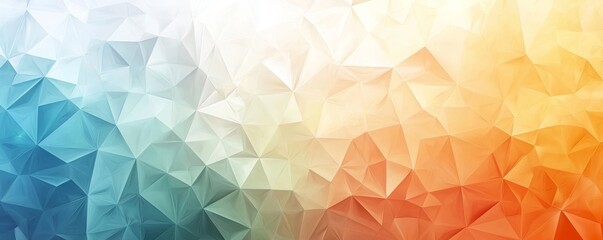 Wall Mural - colorful polygonal background template with gradient design in blue, green, and orange hues