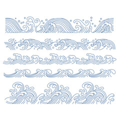 Canvas Print - waves seamless pattern vector