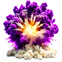 Cloud Explosion isolated on transparent background - Generative AI
