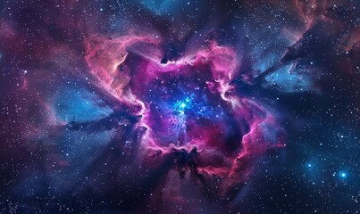 Wall Mural - the celestial rose of the rosette nebula, a stellar nursery sculpted by winds and radiation from you
