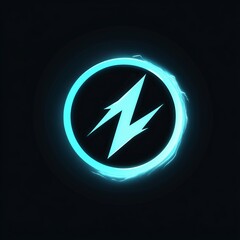 Canvas Print - Electricity Symbol with Dynamic Glow Effect