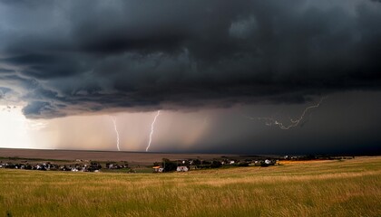 Huge tornado and thunder