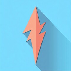 Sticker - Stylized Lightning Bolt Graphic on Blue Background