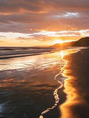 Wall Mural - sunset on the beach