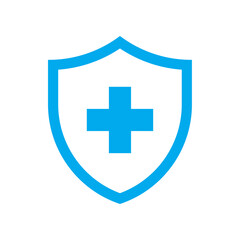 Wall Mural - shield with cross icon