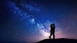 © YanabY - Couple Embracing Under Starry Night Sky at Remote Location With Milky Way