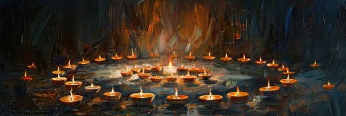 Canvas Print - Circle of Candles