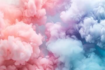 Leinwandbilder - Cloud backgrounds in soft shades of pink and blue, perfect for whimsical designs