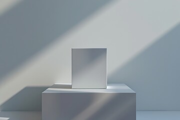 Leinwandbilder - An image showing a single white box set against a plain, neutral background, highlighting simplicity, modern design, and the elegance of minimalistic compositions.