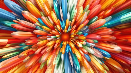 Poster - vibrant 3D starburst evokes excitement and brilliance