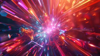 Poster - vibrant 3D starburst evokes excitement and brilliance