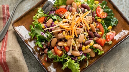 Canvas Print - salad with vegetables