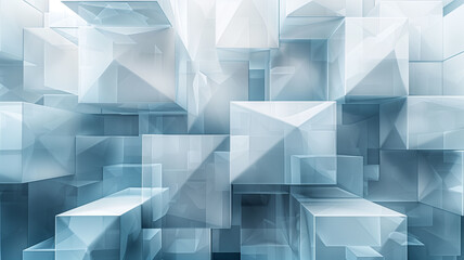 Wall Mural - gradient abstract background with light blue geometric