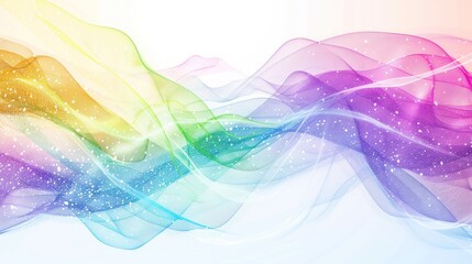 Wall Mural - Abstract Rainbow Waves