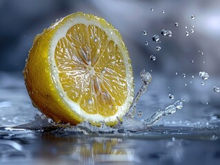 Poster - lemon in water