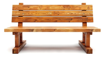 Canvas Print - wooden bench isolated