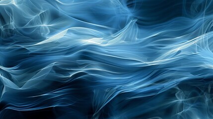 Poster - abstract blue wave background