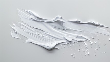 Wall Mural - A close-up view of white paint on a white surface