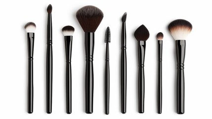 Poster - A close up of a set of makeup brushes