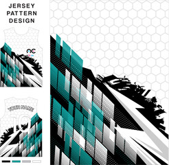 Canvas Print - Abstract Premium concept vector jersey pattern template for printing or sublimation sports uniforms football volleyball basketball e-sports cycling and fishing Free Vector.