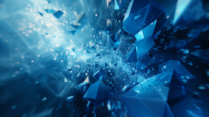Wall Mural - abstract blue futuristic technology background