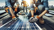 © MRSUTIN - Harnessing the Sun's Power A Close-Up Look at the Installation of Rooftop Solar Panels for a Sustainable Future