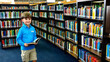 © Kim - little boy in the library, ai generated