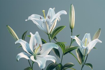 Wall Mural - A vase filled with white flowers sits atop a table, perfect for home decor or event use