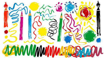 Poster - Colorful Abstract Art with Markers and Pencils