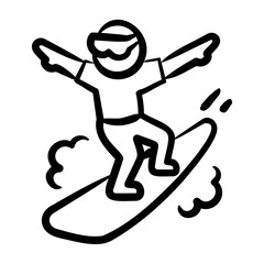 Sticker - Sandboarding Icon