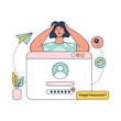 © 24MGAZ - A woman is sitting in front of a monitor that says  forget to forget