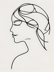 Wall Mural - silhouette of a woman