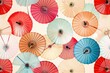 © Ева Поликарпова - A set of colorful umbrellas hung from the ceiling, adding a pop of color to any room or event
