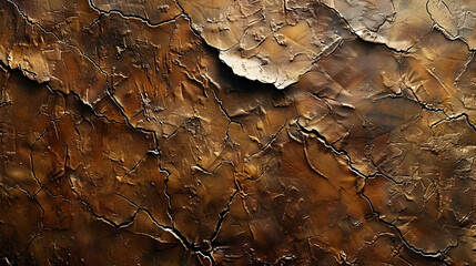 Wall Mural - Cracked Brown Texture Background