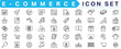 © Muhammad A. grapix - E-commerce icon collection. Online shopping thin line icons. Shop icons vector