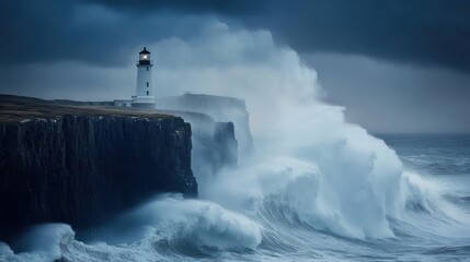 Lighthouse Standing Tall Against the Storm