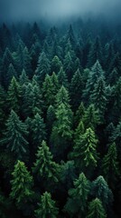 Wall Mural - Aerial top view of forest.  