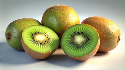 Wall Mural - kiwi fruit on plate