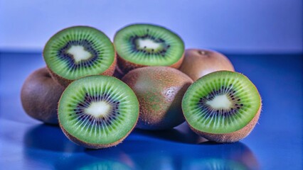 Wall Mural - kiwi fruit on plate