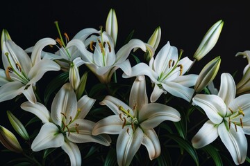 Wall Mural - Fresh white blooms in a decorative container