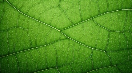Wall Mural - close-up view of intricate green leaf veins creating a textured pattern