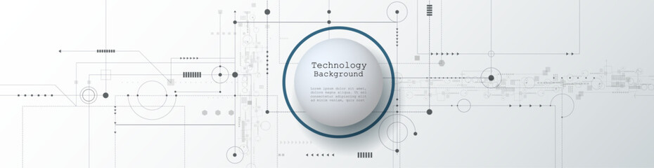 Leinwandbilder - Vector design motherboard or circuit board on white background. Illustration Abstract modern digital futuristic, engineering, science, computer technology. Hi tech computing, hardware system concept