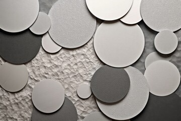 Wall Mural - Abstract Circle Composition in Gray Tones