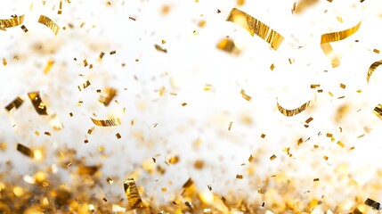 gold ribbin confetti background